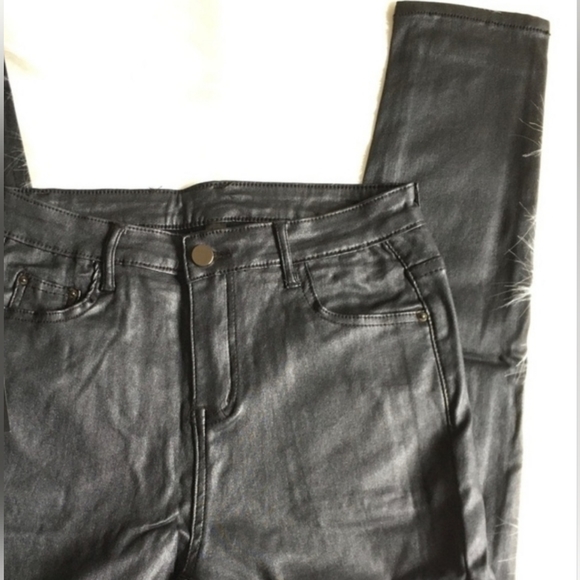 Venti6 High-Rise Coated Skinny Jeans Size L - Picture 4 of 10